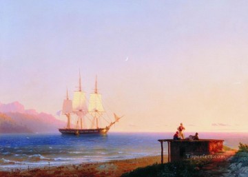 イワン・コンスタンティノヴィチ・アイヴァゾフスキー Painting - 帆の下のフリゲート艦 1838 ロマンチックなイワン・アイヴァゾフスキー ロシア